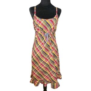 Tommy Hilfiger Women's Sz 14 Plaid Slip Dress Girlhood Picnic Prairie